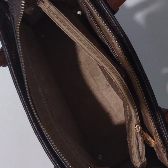 Michael Kors Purse Brown floral embroidered satchel -Flaws - Picture 15 of 16